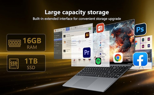 Laptop Funyet 15.6 Portátil Amd Ryzen5 7430 16g+1t Win11 Pro