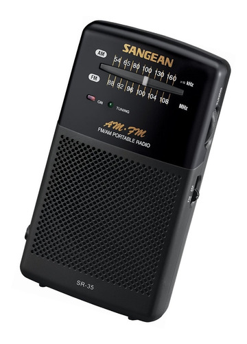 Rádio Receptor Sangean Sr-35 Am/fm Analógico Compacto