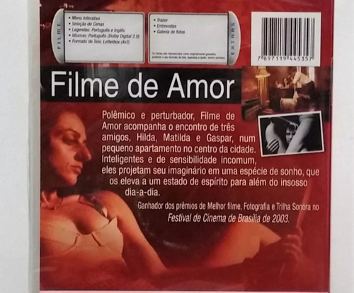 Dvd Filme De Amor Júlio Bressane Original Sem Rótulo Capa (Usado)