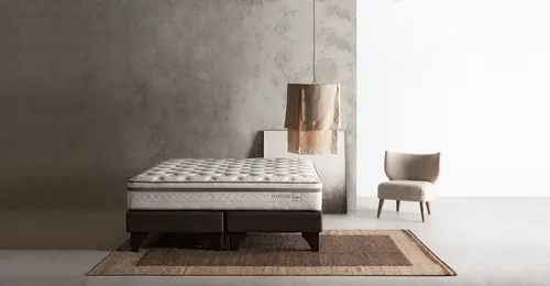 Cama Euro. Rosen Classique+ 2 Plazas Con Muebles Issey Visón