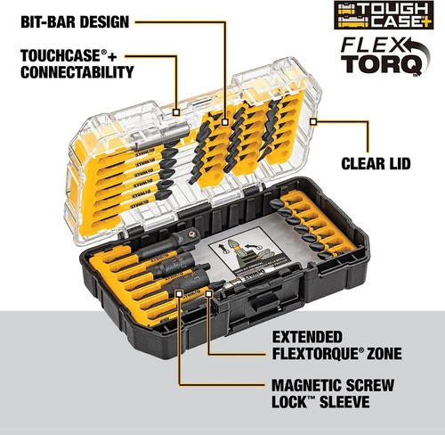 Juego De Puntas Destornillador Dewalt Flextorq 40 Piezas