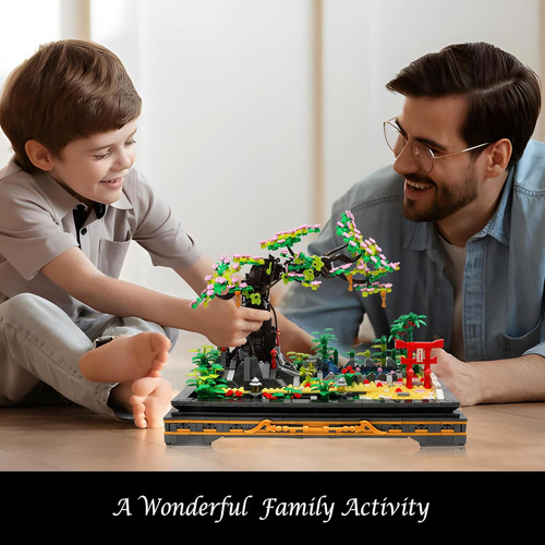 Mini Juego De Construcción De Bonsái De Árbol De Sakura, Col