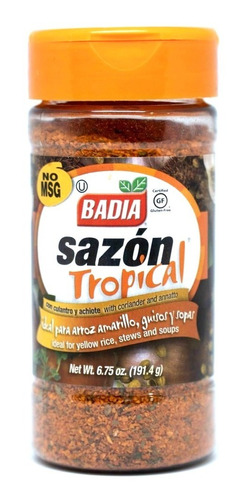 Sazon Topical Culantro 191gr Badia Especias Premium  S/tacc