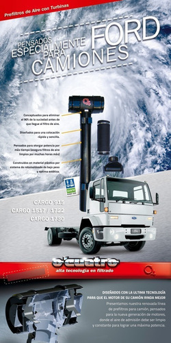 Prefiltro Y Toma De Aire O´cuatro Para Ford Cargo 1730
