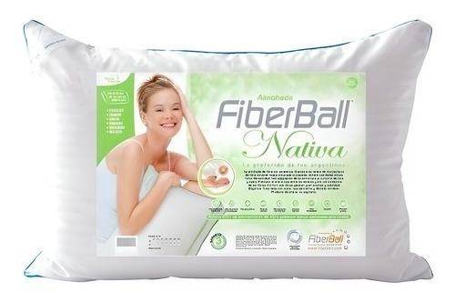 Almohada Fiberball Nativa De Fibra Siliconada 70 X 40 Cm