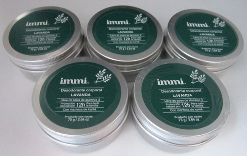 5 Desodorante Immi Lavanda Libre Aluminio Y Triclosan Vegano