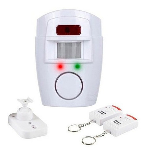 Kit Alarma Inalámbrica 3 Sensor Movimiento Sirena 6 Control Blanco