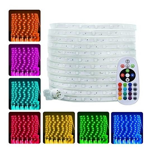 Luces De Cuerda Led Impermeable, 60 Pies Led Rgb M8ksu