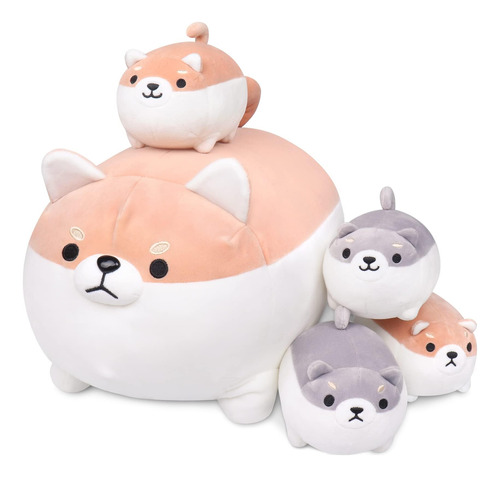 Shiba Inu - Juego De 5 Peluches Shiba Inu, De 15.8 Pulgadas,