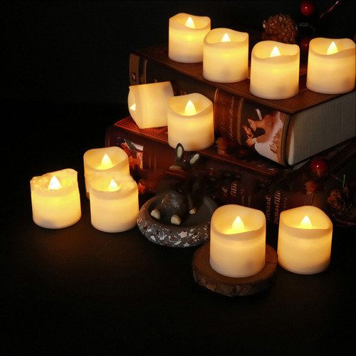Velas De Té Led Que Funcionan Con Pilas En Blanco Cálido