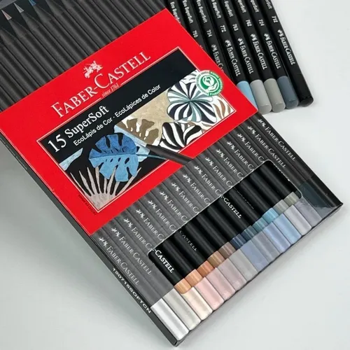 Set De 15 Lapices Faber Castell Ecolapices Supersoft Neutros