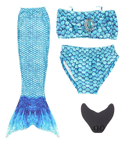 Bata De Natación Para Niñas, Disfraz De Cola De Sirena Para Sirena