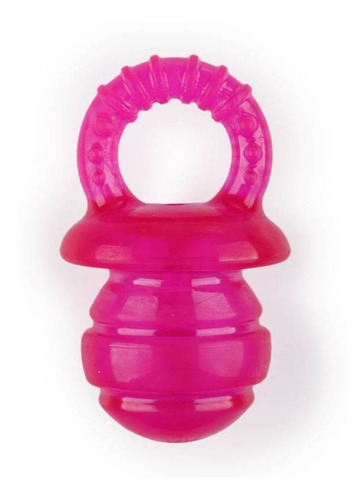 Brinquedo Mordedor Borracha Para Cachorro Chupeta Rosa Tam G