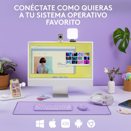 Logitech K380, Teclado Bluetooth Multi-dispositivo - Lavanda