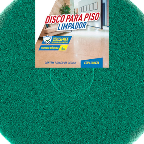 Disco Limpador De Fibra Para Piso 350 Mm - Norton Cor Verde