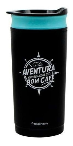 Copo Viagem 450ml Prensa Com Tampa Bom Cafe Zona Criativa