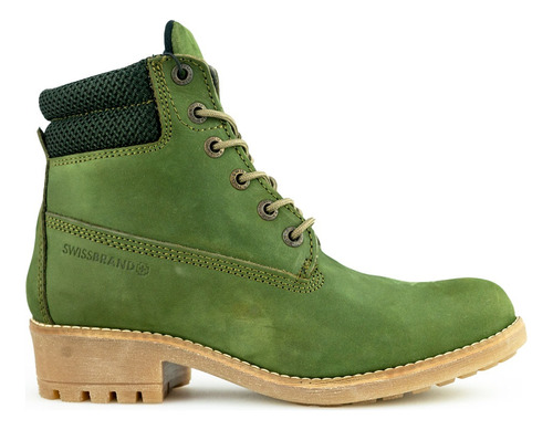 Botas Casuales Swissbrand Nobuck Prilly Verde Ambar Dama