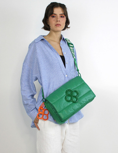 Flap Color Verde Jaime Ibiza Para Mujer Ji 2478
