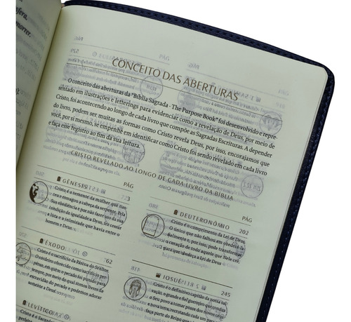 Biblia Sagrada The Purpose Book Século 21 Couro Soft Marrom Cruz