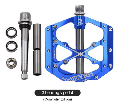 Mzyrh 3 Rodamientos Pedales De Bicicleta De Montaña Platafor