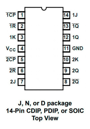 Kit 5 Ci 74hc73 Smd Dual Jk Flip Flop Soic-14 Hc73m