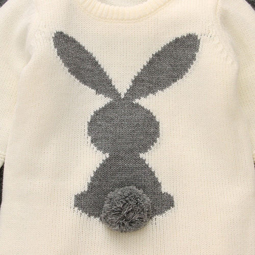 Bodies Jumpsuit Niñas Niños Invierno Tejido Cálido Conejo Sw