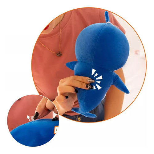 Peluche Baby Shark Juguete Bebe Regalo Con Sonido Y Luz 30cm