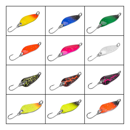 Señuelos De Pesca Con Cuchara Para Pesca De Truchas, 12 De