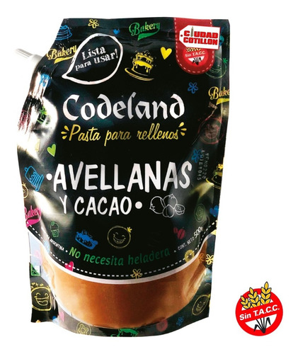 Relleno De Avellana Y Cacao Codeland 500g - Ciudad Cotillón 