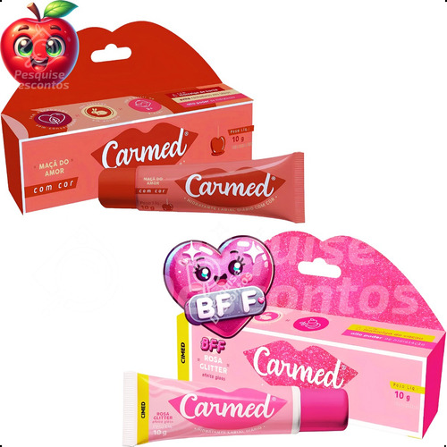 Kit 2 Carmed - Maçã Do Amor + Bff Glitter