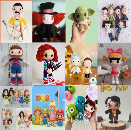 +1000 Patrones Amigurumis Disney Harry Potter Marvel Princes