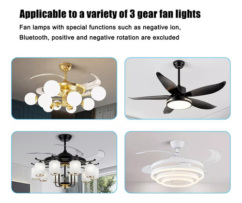 H Controlador De Luz Ventilador Teto Inteligente Sem Fio