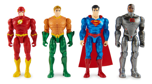 Dc Comics, Justice League - Paquete De 4 Figuras De Accin De