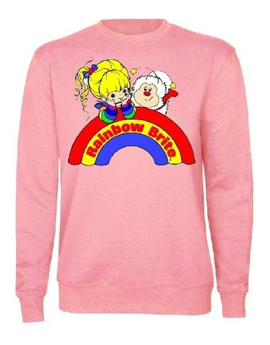 Polerón Rosa Mujer Estampado Madre Rainbow Brite Arcoiris