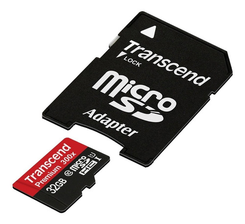 Memoria Micro Sd Hc 32 Gb Transcend Clase 10 Super Rápida