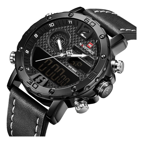 Reloj Deportivo Digital De Cuero Para Hombre Naviforce Fashi