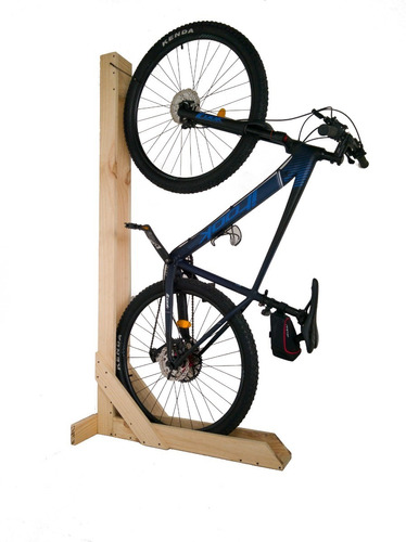 Soporte Autoportante En Madera Para Bicicletas Tipo Vintage