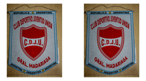 Banderin Mediano 27cm Juventud Unida Gral. Madariaga