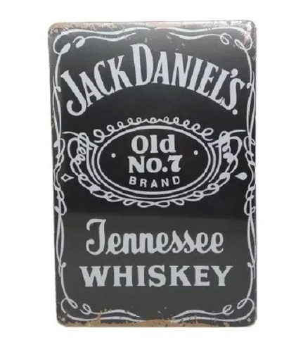 Cuadro Metálico Decorativo Jack Daniels 20 X 30 Cm / Runn
