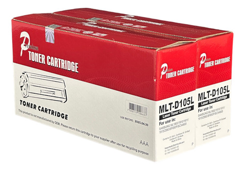 Kit 2x Cartucho Toner Compativel Com Mlt-d105l D105 Scx4623f