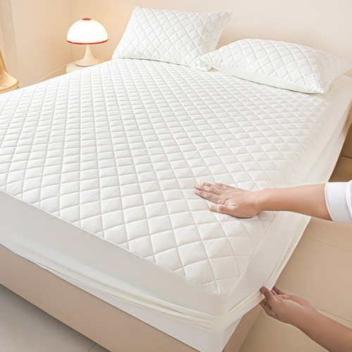 Funda De Colchón Tamaño Queen 100 % Impermeable De 200 X 150 Blanco Matrimonial