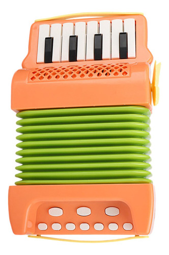 Acordeón De Piano De 10 Teclas Y 8 Bajos, Música Naranja