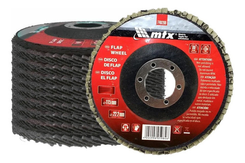 Discode Desbaste Mtx Flap Lixa Flap 115mm Grão 100