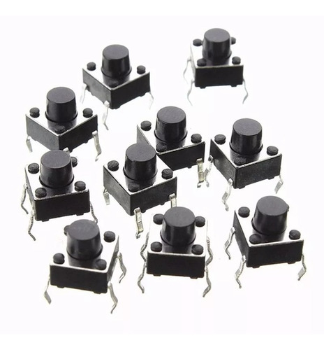 Imagen 1 de 3 de Pack 20 Boton Pulsador Tact Switch 6mmx6mm