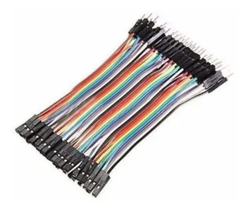 Pack 40 Cables Macho Hembra 10cm Dupont Arduino Y Protoboard