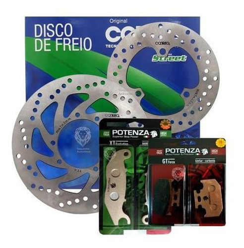 Kit Disco Freio D/t Crosser 150 Abs+kt Pastilha D/t Potenza