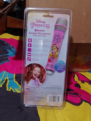 Disney Microfono Karaoke Bluetooth Princesas Rosa