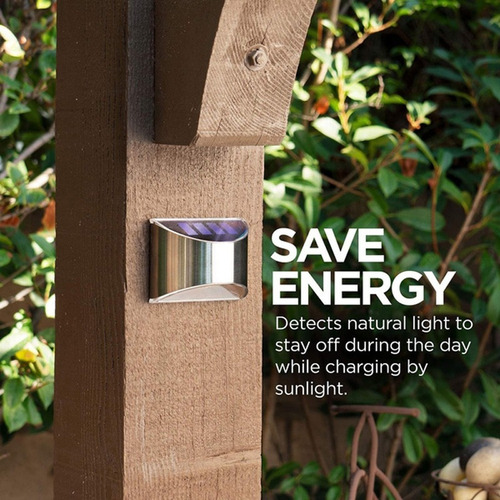 4 Lámpara De Pared Solar Al Aire Libre Impermeable Jardín