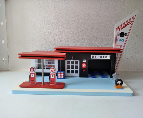 Diorama Escala 1:64 Texaco - Retro - Vintage - Presentes