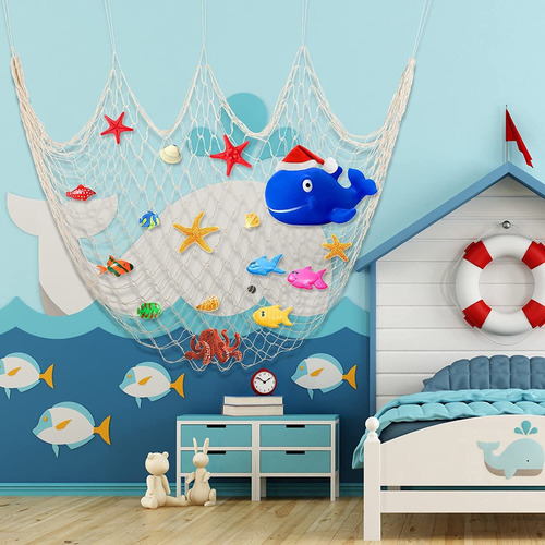 Red De Pesca Decorativa Mallas Colgantes Para Sirena Hawaii